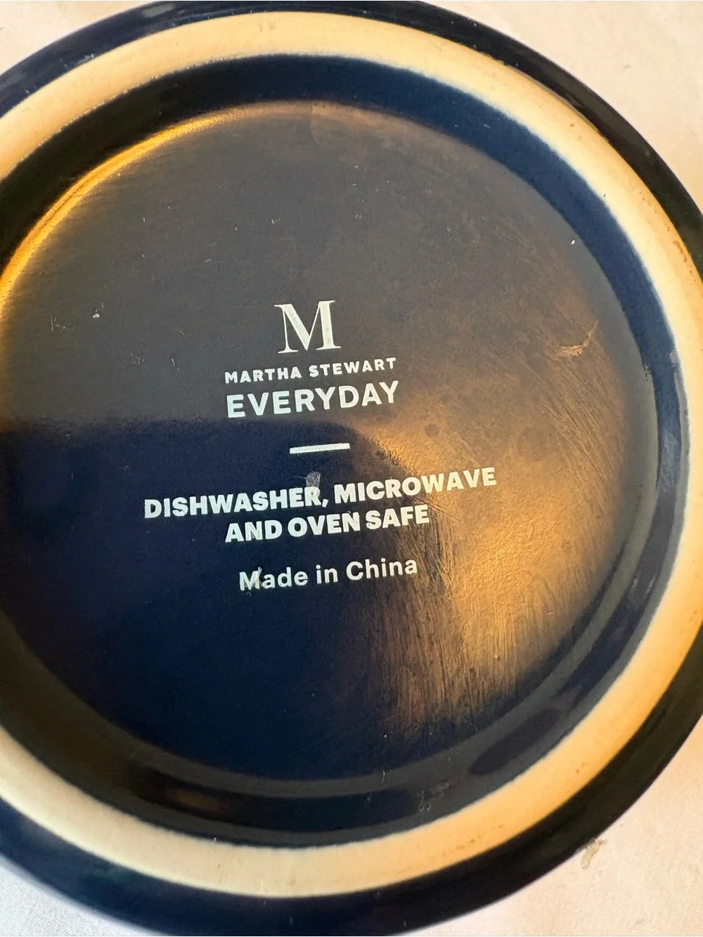 Martha Stewart Navy Ceramic Prep Bowls - Set of 4